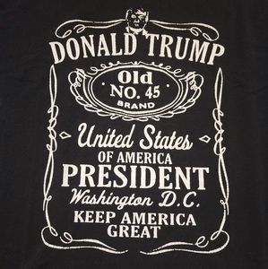 "Black" Trump "jack Daniel's" style t-shirt